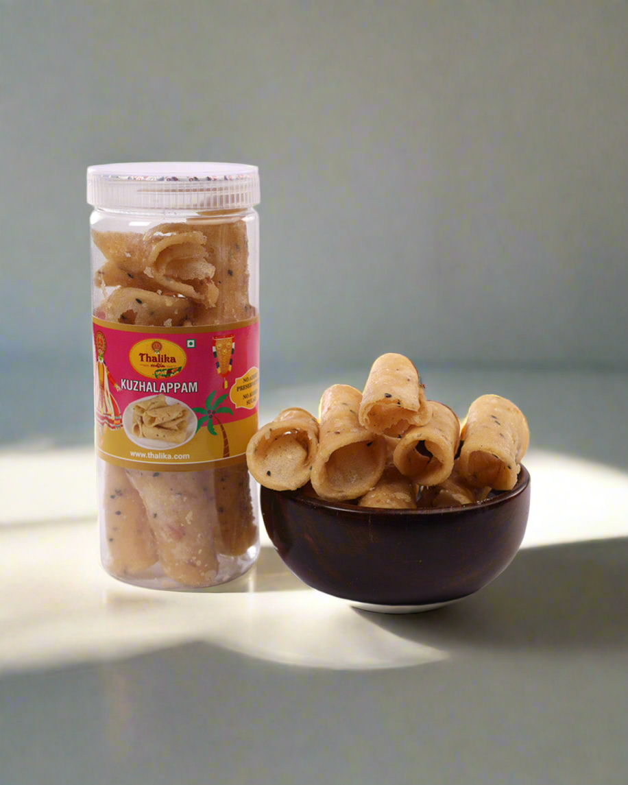 Traditional Kuzhalappam – Kerala Crunchy Snack Rolls