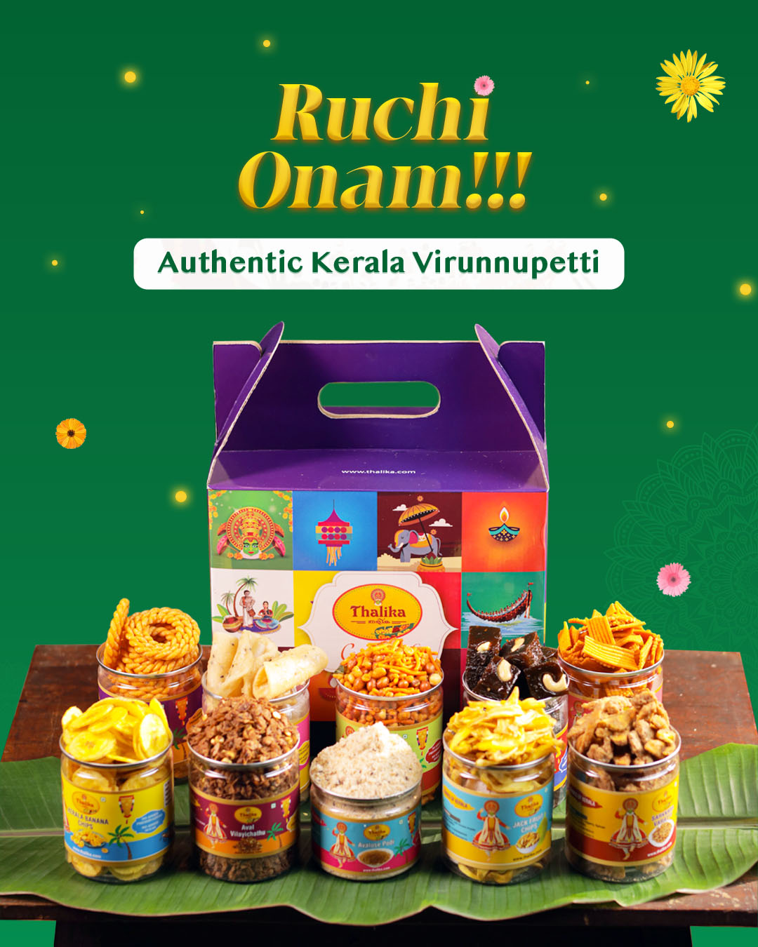 Virunnupetti – Kerala’s Traditional Snacks Gift Hamper (വിരുന്നുപെട്ടി)